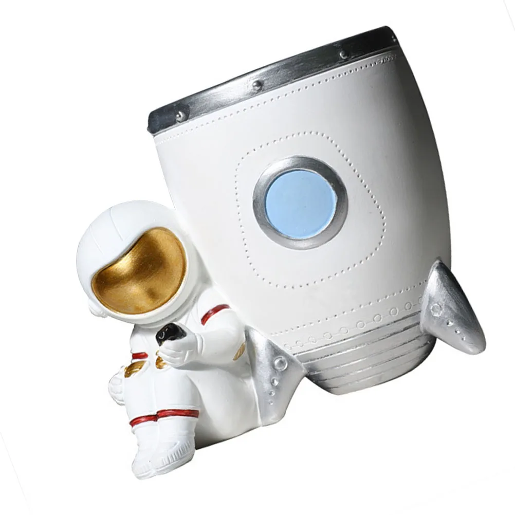 

1Pcs Astronaut Pen Holder Creative Desktop Organizer Pencil Storage Pot Makeup Tools Container Stationery Storage Bucket