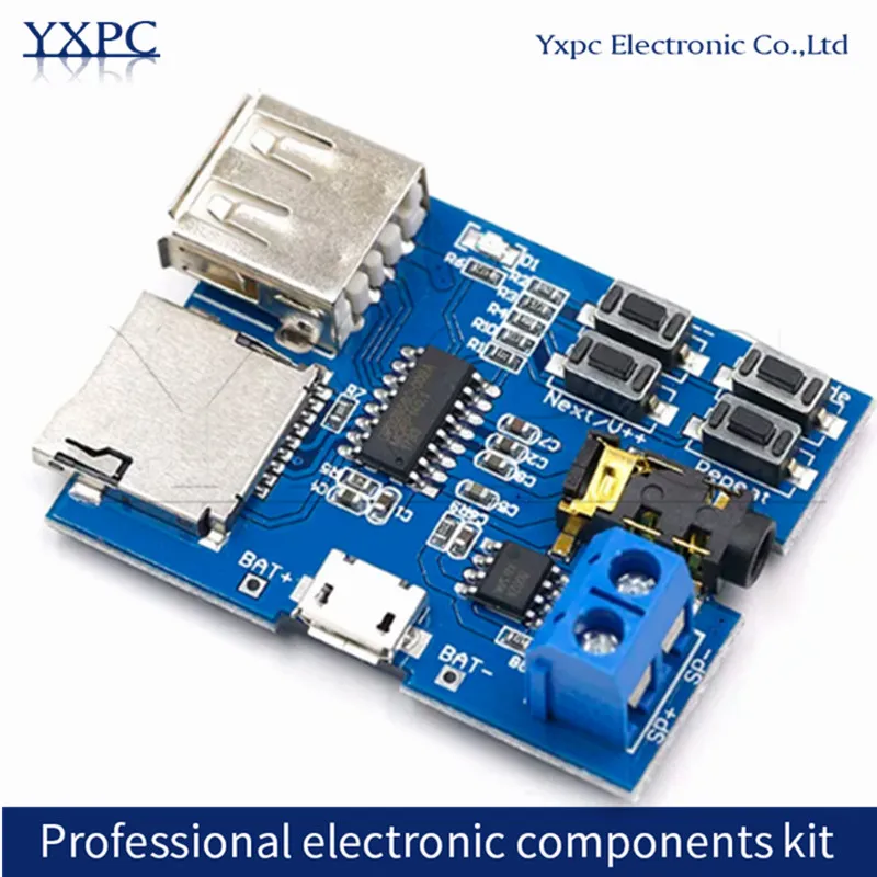 MP3 Lossless Decoding Board with Built-In Power Amplifier MP3 Module TF Card And USB Flash Drive Support for Audio Decoding