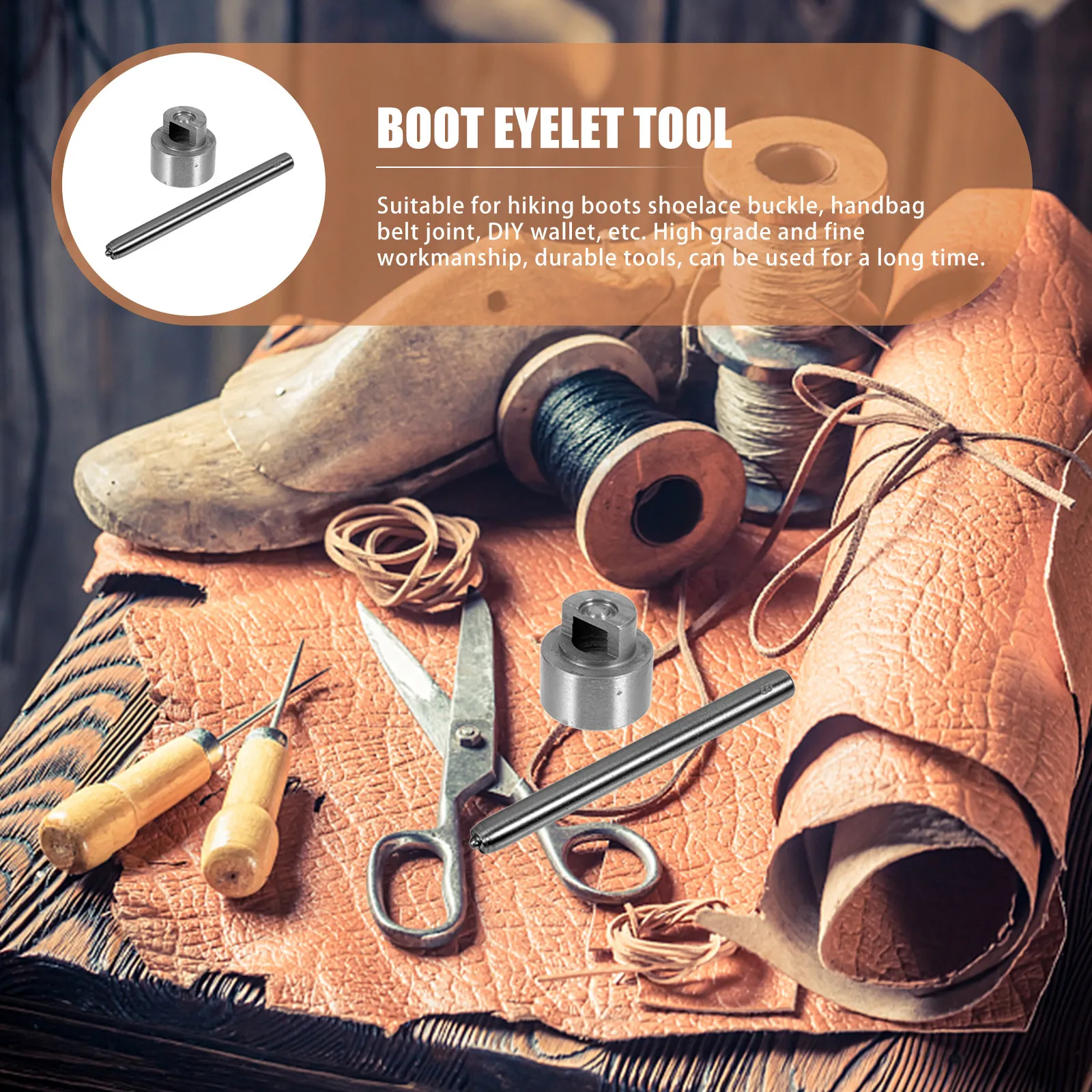 

1Set Boot Eyelet Repair Tool Manual Steel Shoelace Hook Fixing Tool Lightweight Portable for Hiking Boots Handbag Belt Wallet
