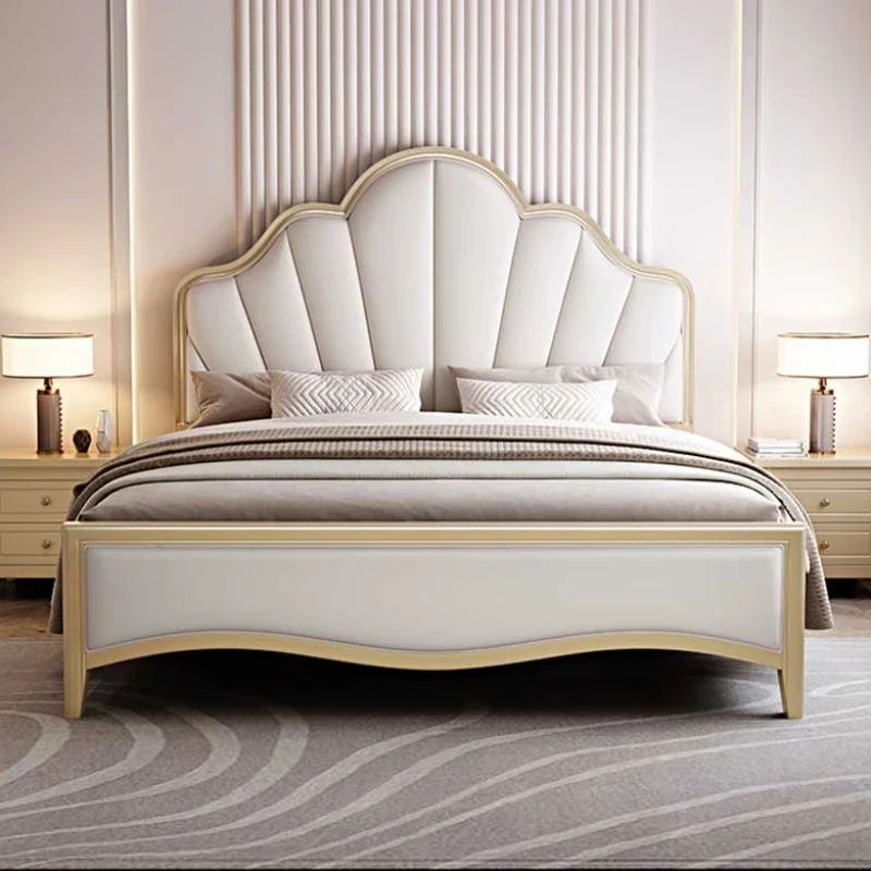 King Size Royal Bed Bases Aesthetic Luxury Villa Multifunctional Modern Twin Bed Frame Nordic Sleeping Camas De Casal Furniture