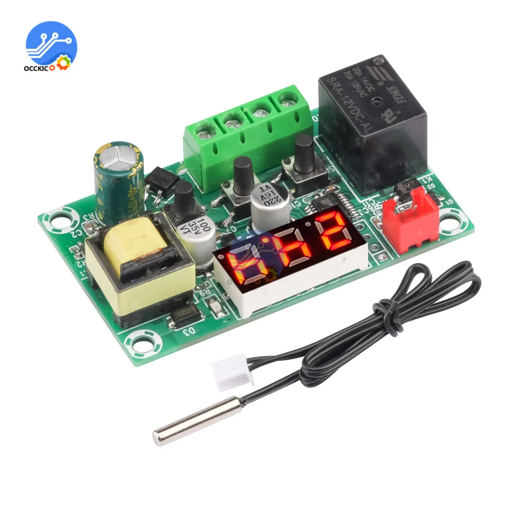 W1209 LED Thermostat 110-220V NTC Digital Temperature Controller -50-110°C Relay Output Temperature Control Thermostat Switch