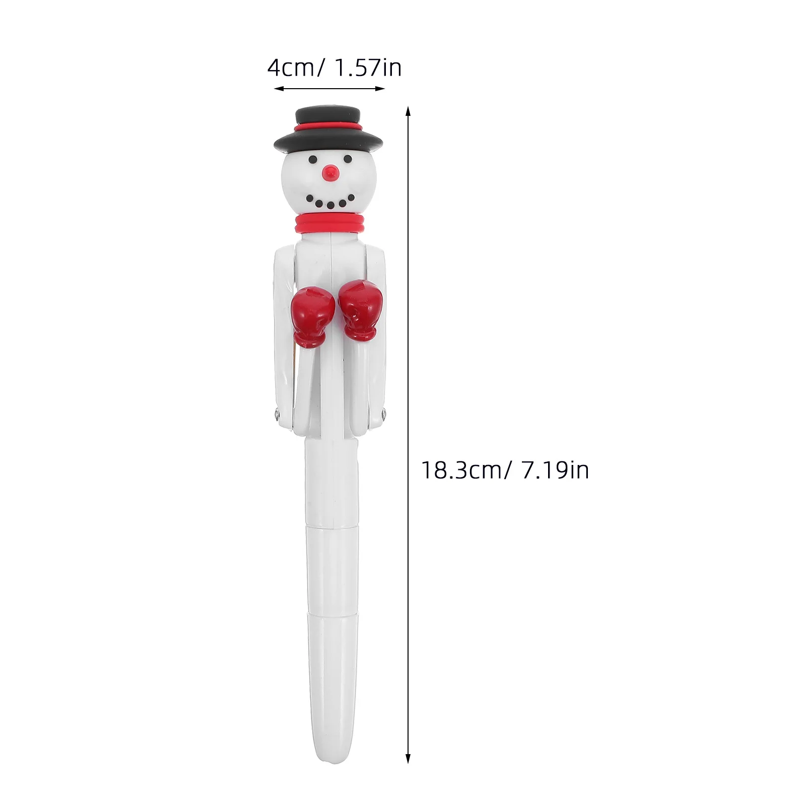 4Pcs Boxing Snowman Ballpoint Pens Xmas Gel Ink Pen Funny Interactive Writing Decompression Christmas Party Favors