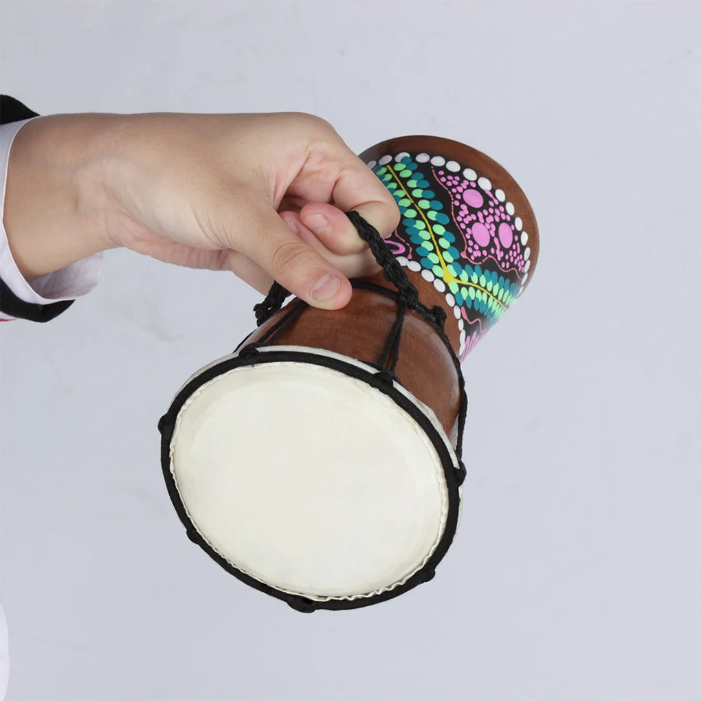 African Drum Professional 4 Inches Musical Instrument Adults Bango Hand-made Hand Drums for Party Bar House Church