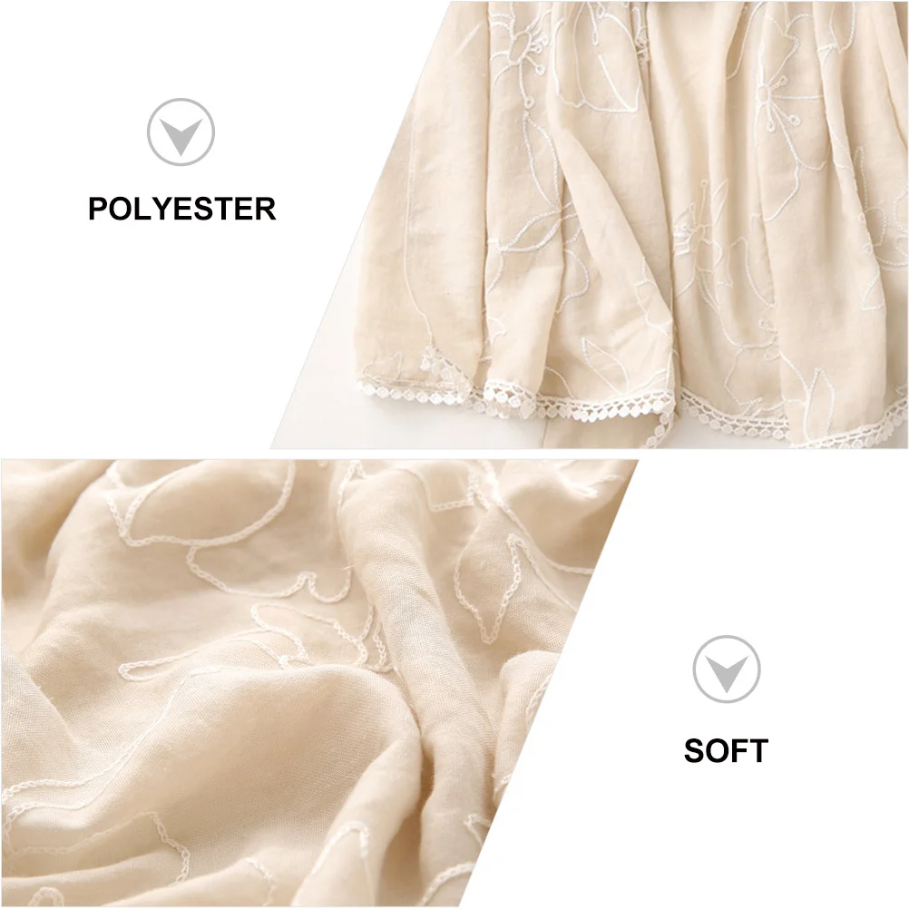 

1Pcs Embroidery Lace Shawl Lightweight Multi-Purpose Women Scarf Chic All-Match Decorative Wrap for Outdoor Travel Gift