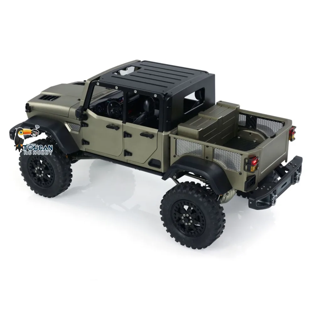 

1/10 RTR RC Crawler Cars TWOLF TW-715 Metal Radio Climbing Car Truck Off-road Vehicle with Sounds Light Winch Smoking Radio Toys