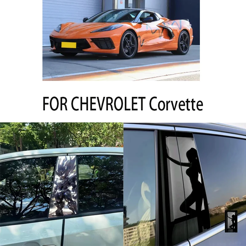 

Door Window Decoration Trims Pillar Posts Stickers Auto Styling For CHEVROLET Corvette Car accessories