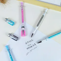 1/3Pcs Creative Syringe Modelling Neutral Pen Black Ink Gel Signature Pens Students Gift Kawaii Stationery