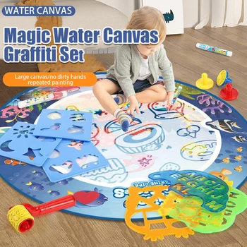 Grand jouet de dessin à l'eau magique pour enfants, carte de peinture d'interconnexion réutilisable, polymères de coloration