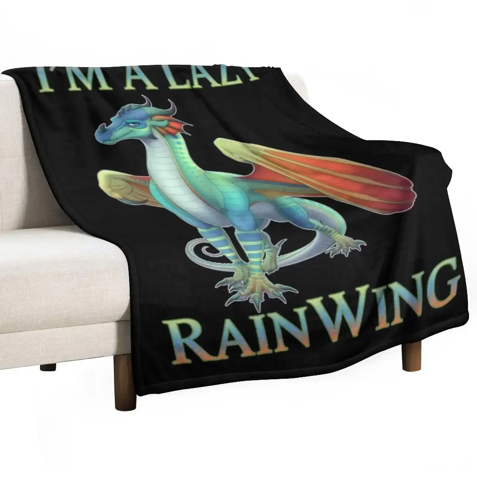 I'm a lazy rainwing wings of dragon fire classic Throw Blanket Plaid on the sofa Thins Bed Fashionable Blankets For Bed Blankets