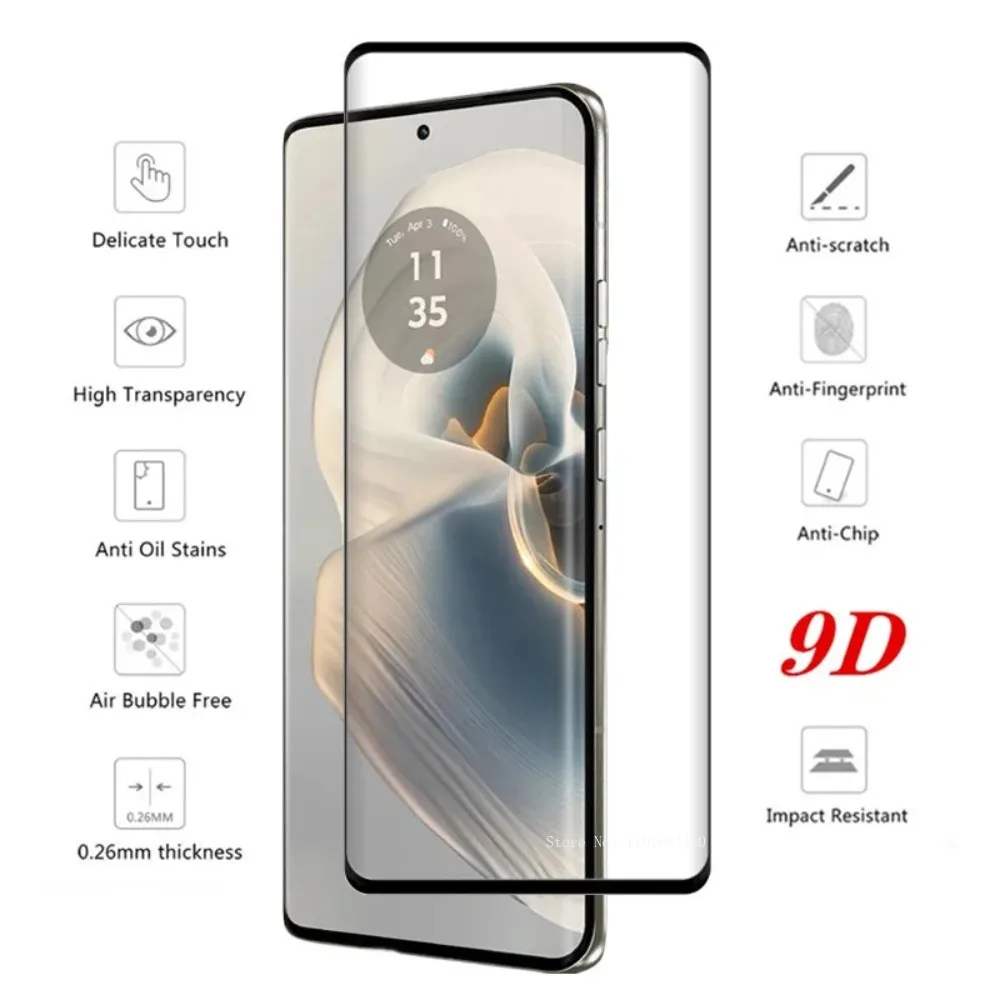 Sale 9D Glass for Motorola Edge 50 Pro Screen Tempered Front Protector Clear Film for Moto Edge 50 Pro Soft Camera Film