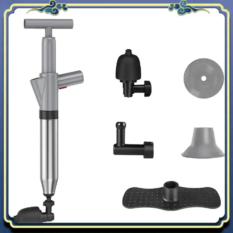 A56P-Toilet Plunger, Toilet Plunger, Air Drain With Real-Time, Heavy Duty Plunger For Bathroom And Plumbing Clogs
