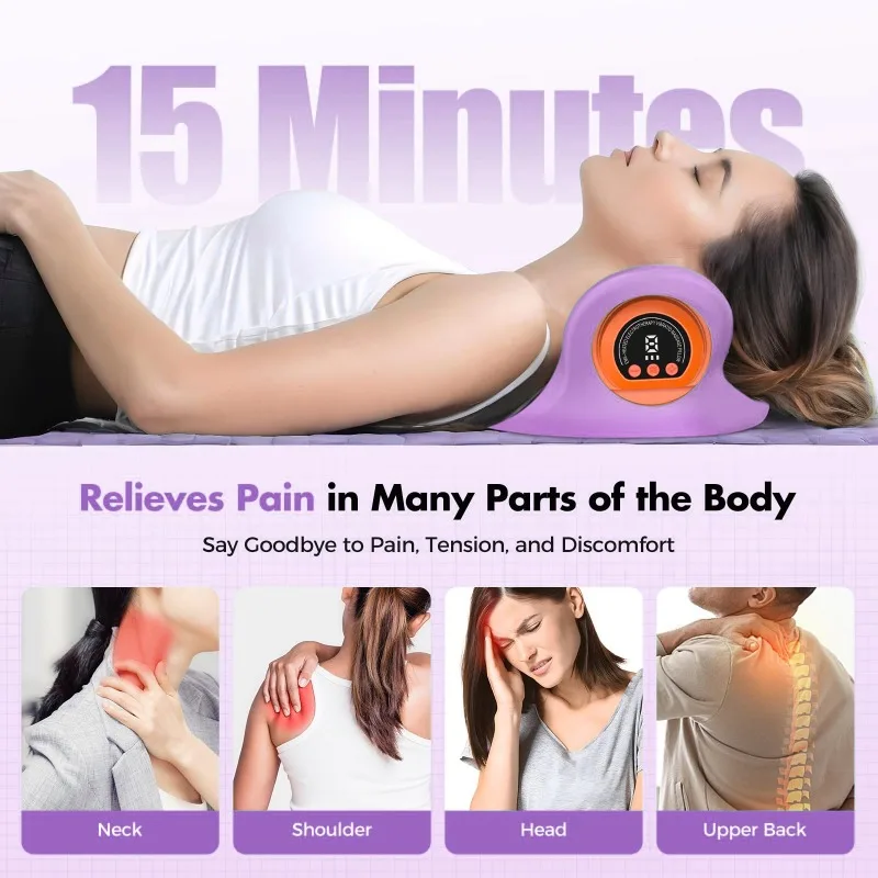 깊은 조직 이완과 편안한 어깨 및 허리 이완을 위해 인체공학적으로 설계된 3가지 모드를 갖춘 목 마사지기