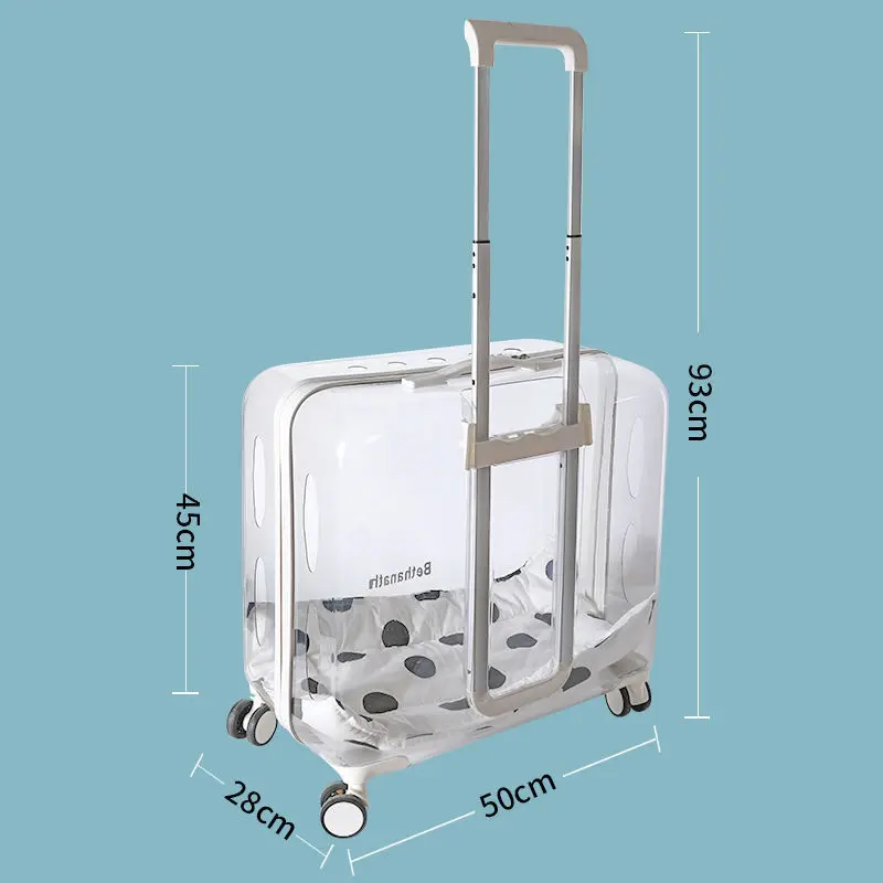 Pet Trolley Case Outing Bubble, Transparent Conveyors and Strollers, Carrier Cabin, Suitcase Bag for Cat, Pet Products Accessori