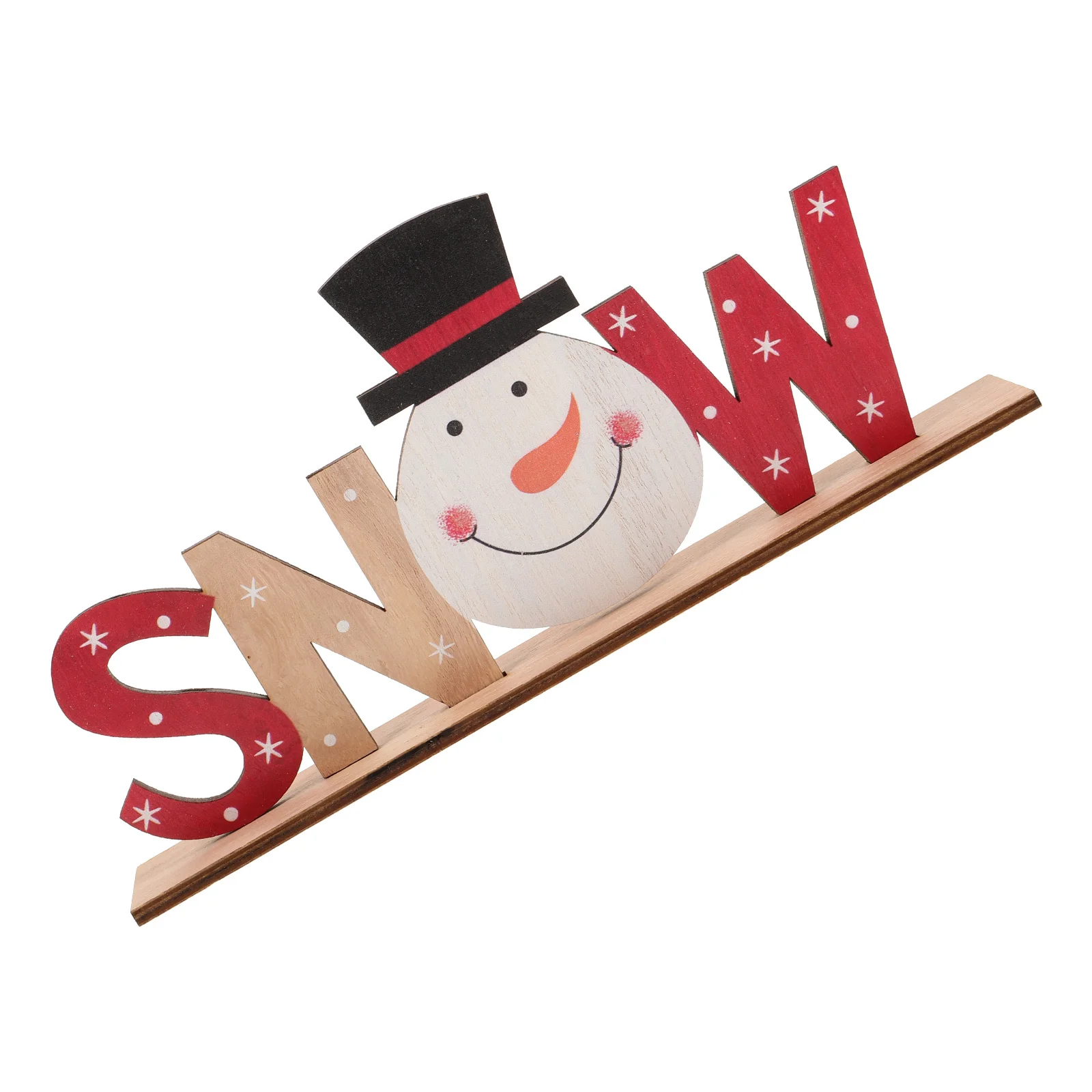 

Rustic Wooden Christmas Snow Sign Natural Plaque Tabletop Xmas Party Decoration Festive Display Christmas Snow Wood Sign