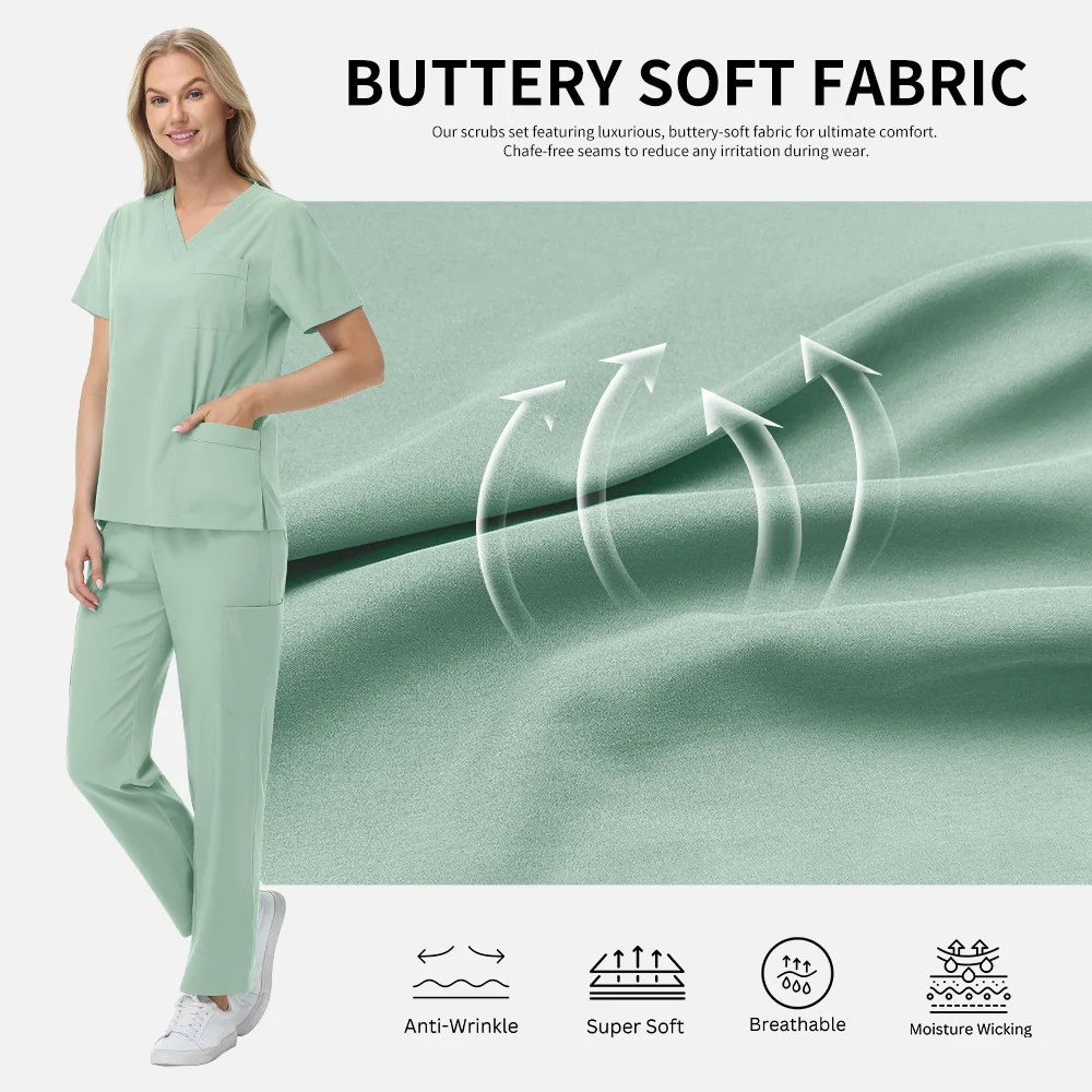 Szpital dla zwierząt Mundury pielęgniarskie Salon kosmetyczny Pranie rąk Odzież robocza Wielokolorowe akcesoria dla pielęgniarek Lekarz Szczotka z krótkim rękawem ogólnie