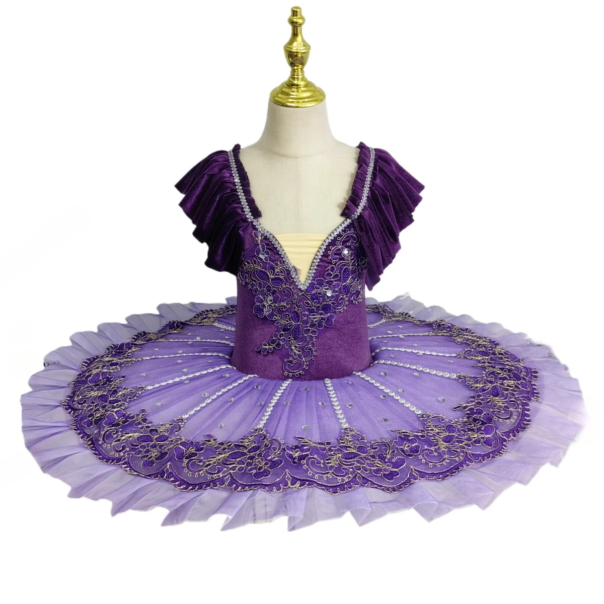 Panqueca de cisne infantil tutu, fantasia de champanhe, vestido de bailarina profissional, roupa de menina, criança, 2024