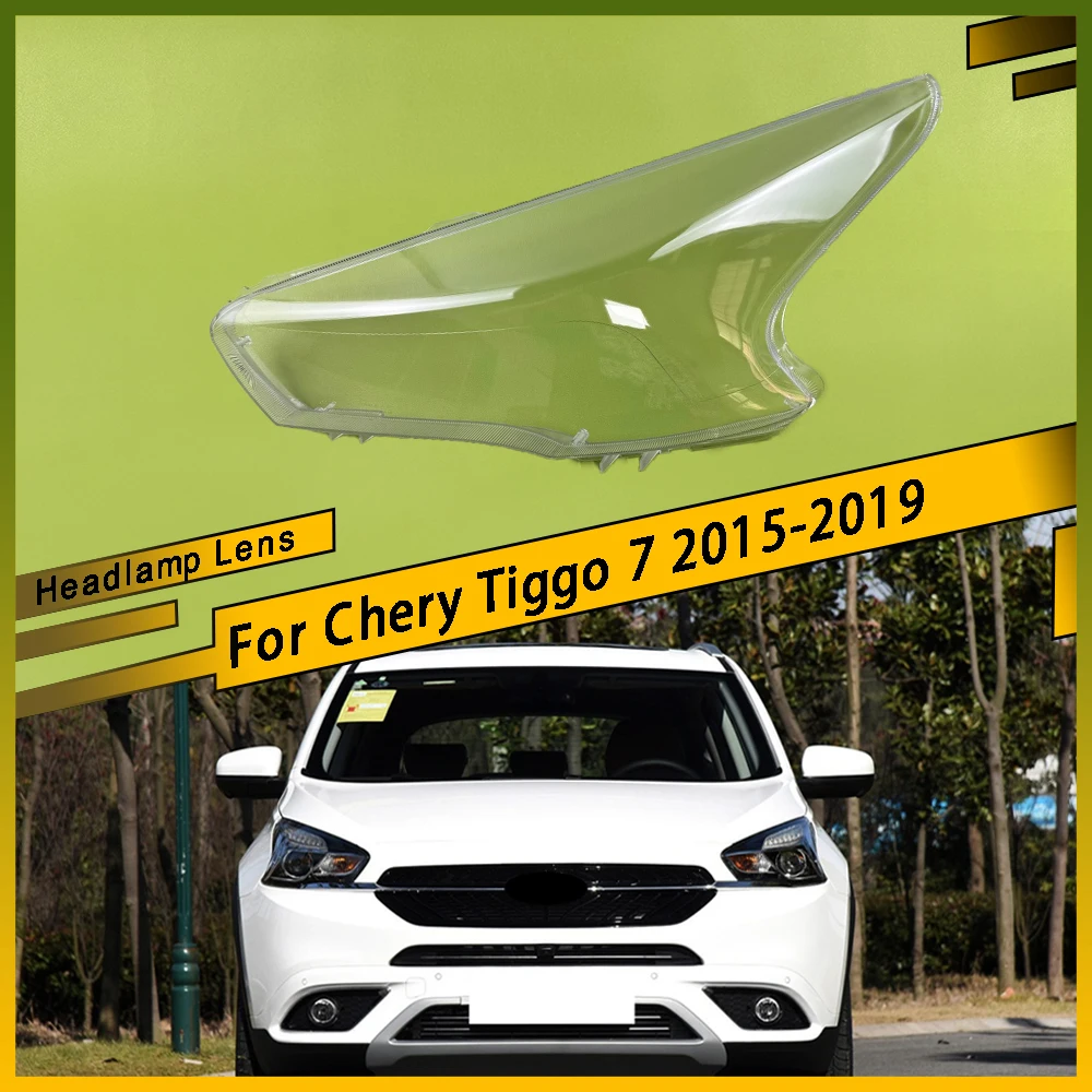 

Headlamp Transparent Cover Headlight Shell Lampshade Case Plexiglass Replace Original Lens For Chery Tiggo 7 2015 - 2019