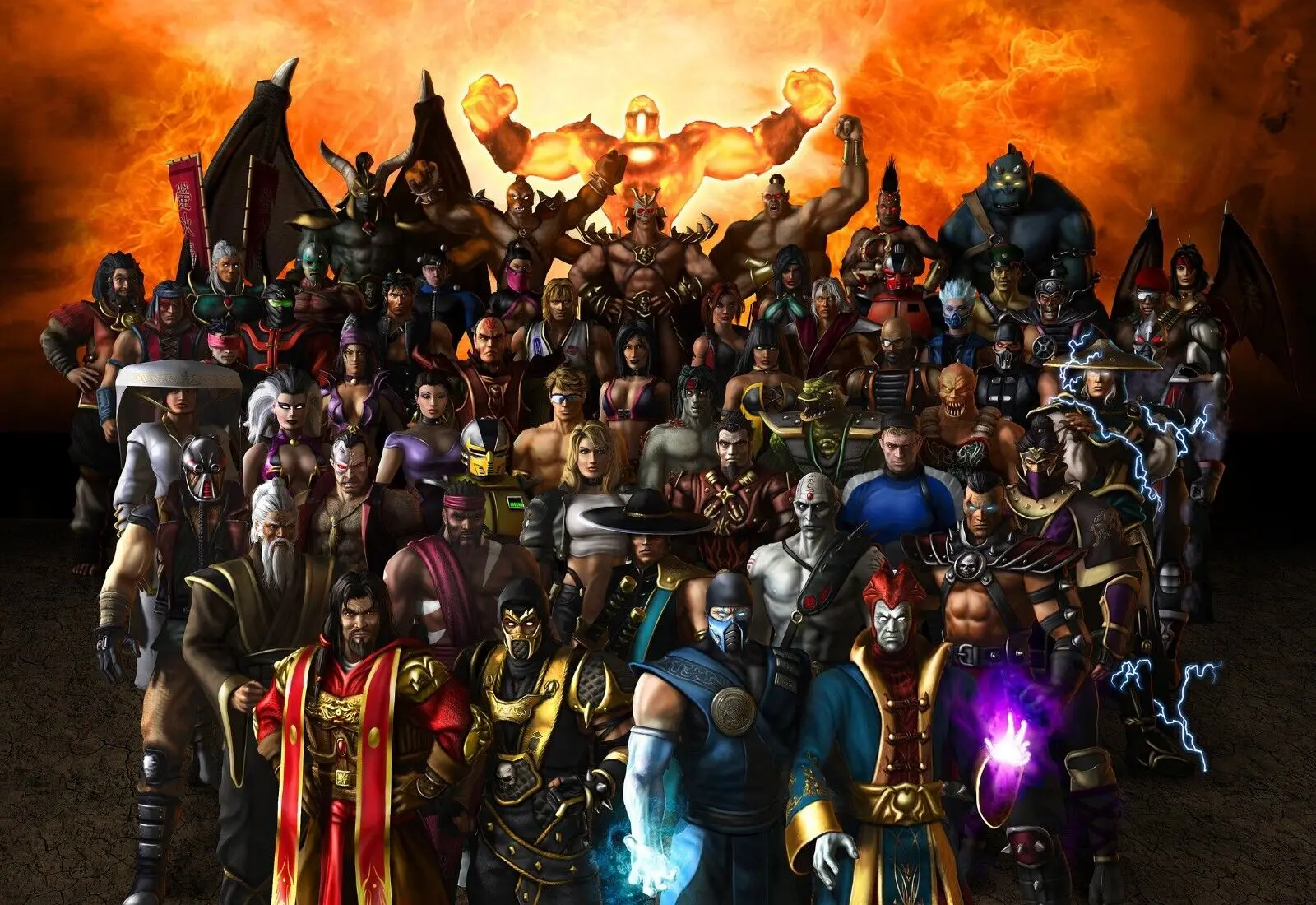 Mortal Kombat completo, póster artístico impreso en lienzo, decoración para la sala de estar, imagen de pared del hogar