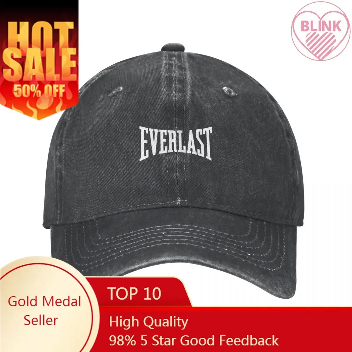 

white script of everlast Cap Cowboy Hat Golf hat man baseball man caps women Caps rave Men's hat Women's