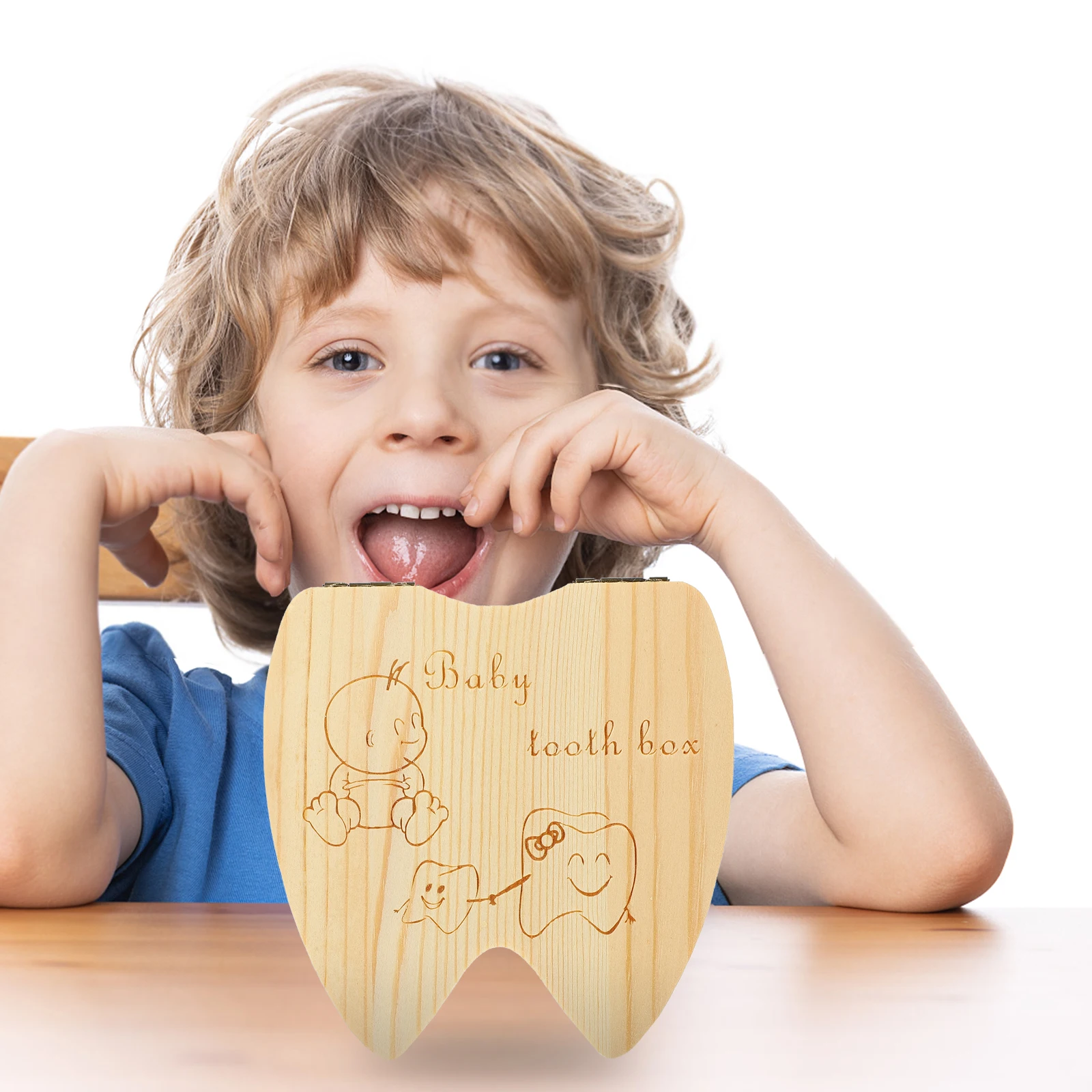 

Wooden Tooth Fairy Holder Durable Eco Friendly Baby Teeth Keepsake Box First Lost Tooth Storage Organizer For Kids