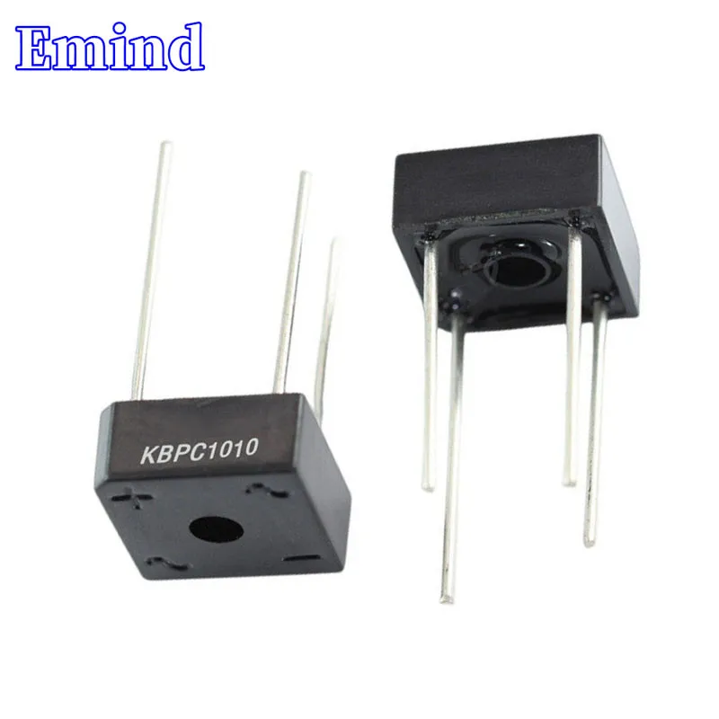 3/5Pcs KBPC1010 Bridge Rectifier 10A/1000V DIP-4 Square Bridge Cuttable Feet GBU Footprint Bridge Stack