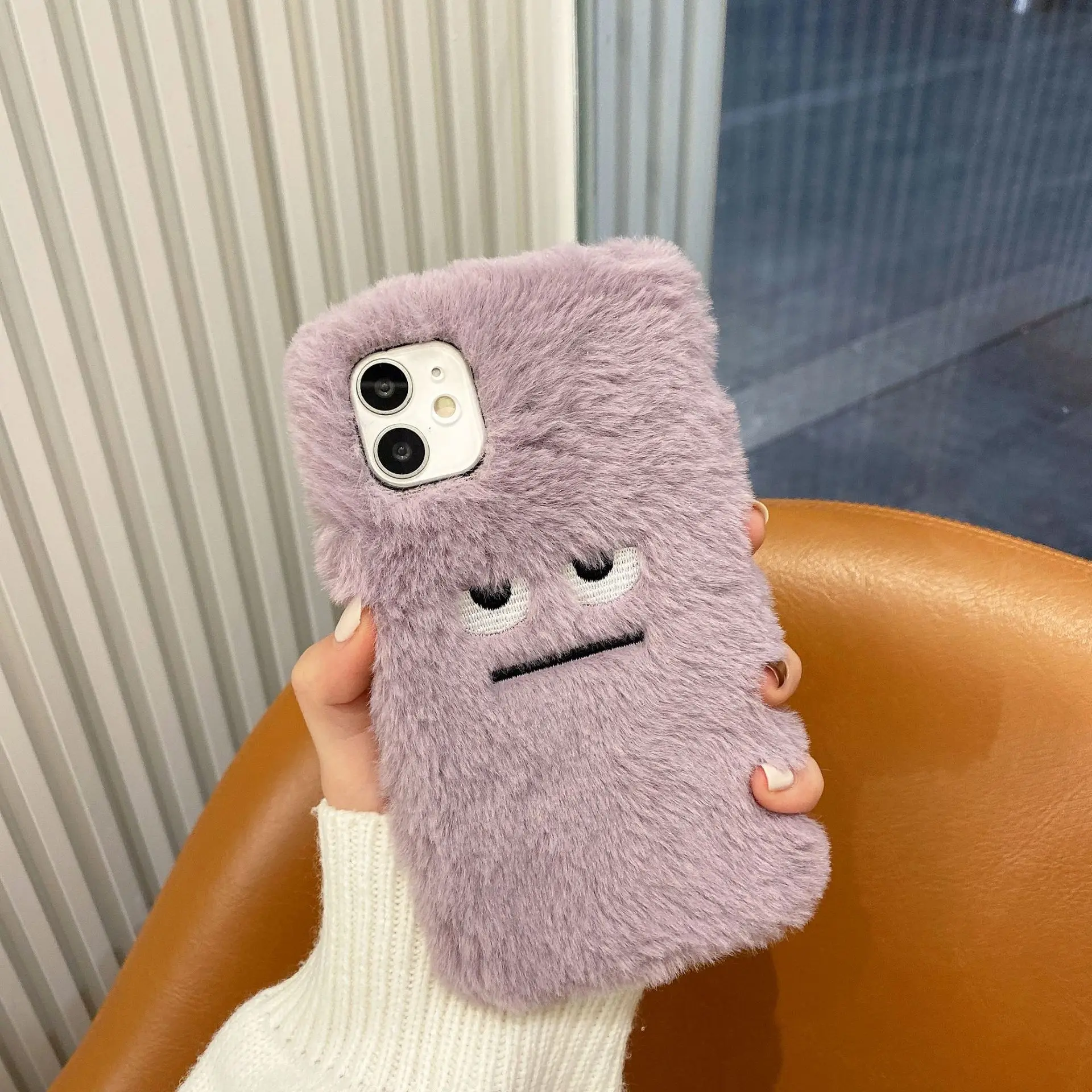 مضحك أفخم الفراء نمط لينة قضية الهاتف آيفون 15 14 13 12 mini 11 Pro Max XR XS X 7 8 Plus SE للصدمات الغطاء الواقي