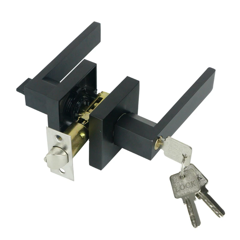 1PCS Spherical Door Lock Indoor Bedroom Bathroom Three Bar Door Lock Universal Old-fashioned Ball Shaped Black Handle Lock