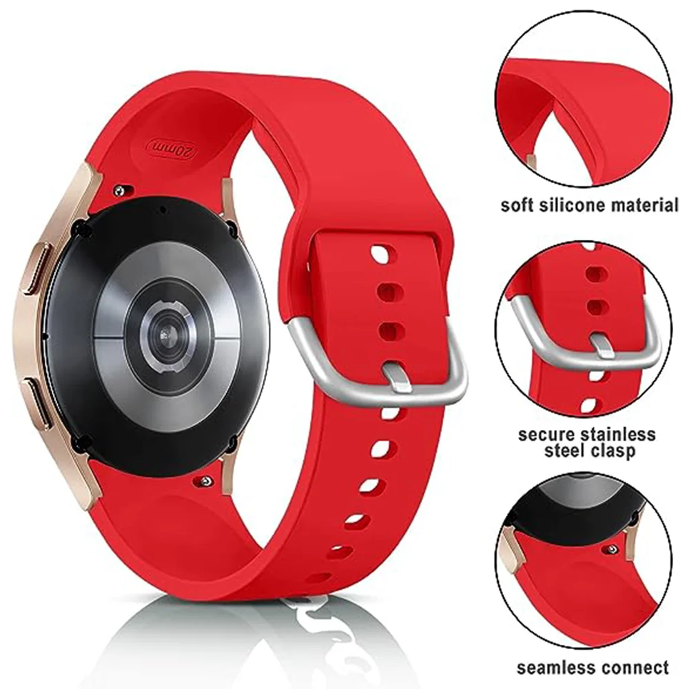 Silicone Band For Samsung Galaxy Watch 5 Pro 4 classic 46mm 42mm smartwatch correa sport Bracelet Galaxy Watch 6 44mm 40mm strap