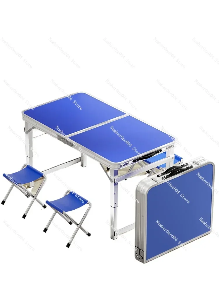 Folding Table Outdoor Stall Stall Small Foldable Portable Aluminum Alloy Camping Picnic and Chair Promotional Table