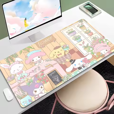 Cartoon Pompompurin Mousepad PC Gaming Accessories Desk Mat Laptop Computer Gamer Table Pads Office Rubber MousePads Cute Carpet
