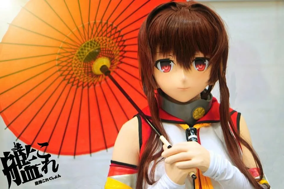 (KM9179)Top Quality Handmade Female Resin Full Head Cosplay Japanese Role Play Anime Kigurumi Mask Crossdresser Doll