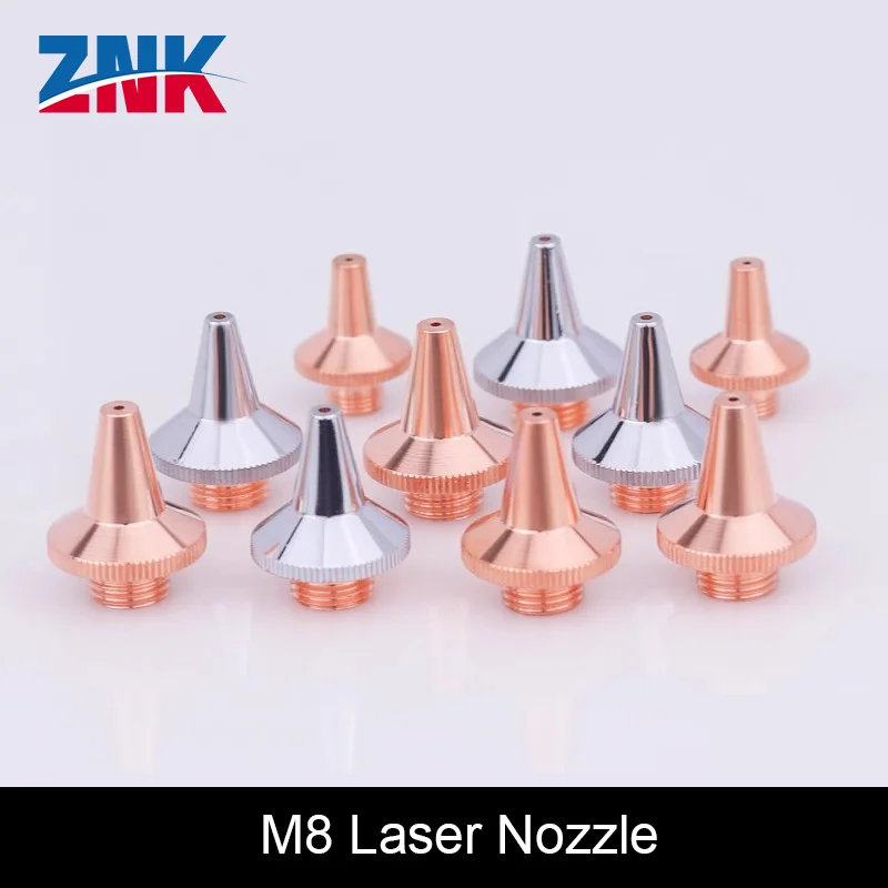 

ZNK M8 Premium Copper Materials Double&Single Layer Laser Cutting Machine Nozzle 3D Cutting Nozzle For WSX Raytools