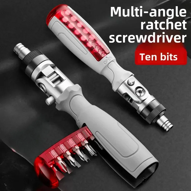 Versatile Screwdriver Kit with Flower-shaped Head and Cross/Flat Head