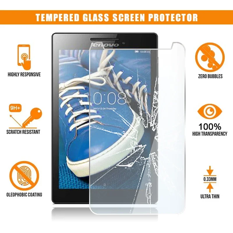 

Screen Protector for Lenovo Tab 2 A7-20 7.0" Tablet Tempered Glass 9H Premium Scratch Resistant Anti-fingerprint Cover