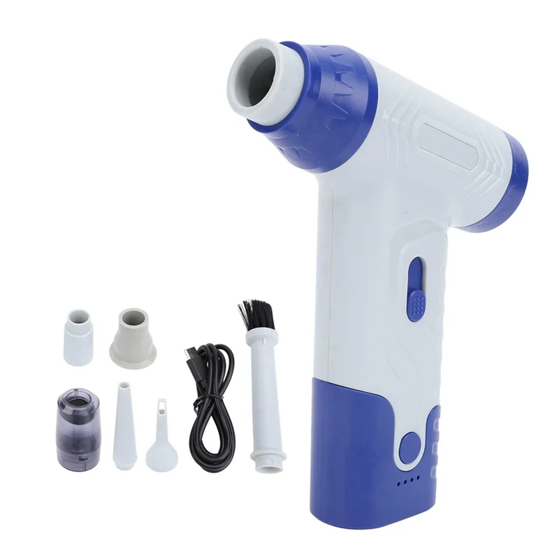 

DIGIT-Portable Stepless Speed Duster Mini Handheld Fan Rechargeable Turbo Fan For Deep Cleaning And Dust Removal White