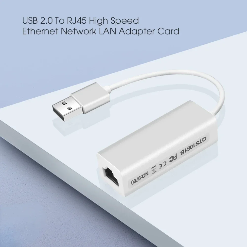 고속 휴대용 USB 2.0-RJ45 이더넷 LAN 어댑터, PC 노트북 윈도우 XP용 네트워크 카드, 50 개