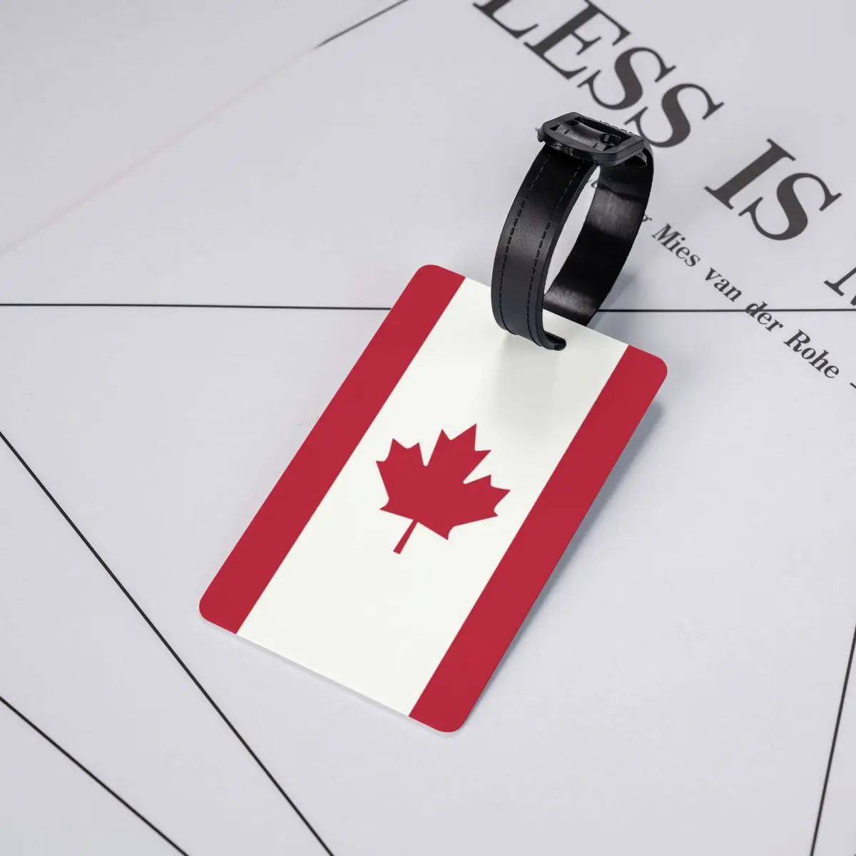 Bandeira do Canadá, etiquetas de bagagem para mala, privacidade, nome id card