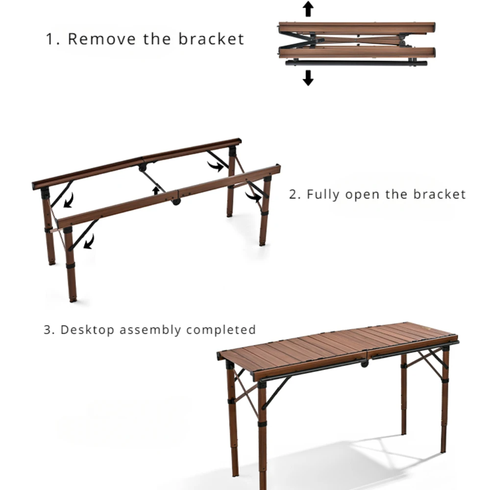 Table multifonction IGT pour camping en plein air, petite table pliante portable, barbecue en alliage d\'aluminium, fournitures de camping