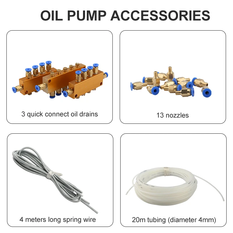 Juego de bomba de aceite lubricante automática electromagnética, máquina herramienta CNC, inyección de combustible, 0,5 l