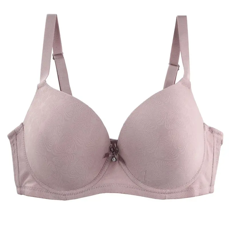 Reggiseni push up sexy senza cuciture Nouvell per donna Intimo floreale con fiocco Grigio Bianco Nero Burguady Khaki Lingerie taglie forti