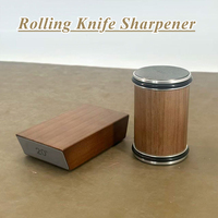Rolling Knife Sharpener Magnetic Knife Holder Diamond Sharpening Stone Kit with 15 and 20 Degrees Angle Roller Kitchen Accessory