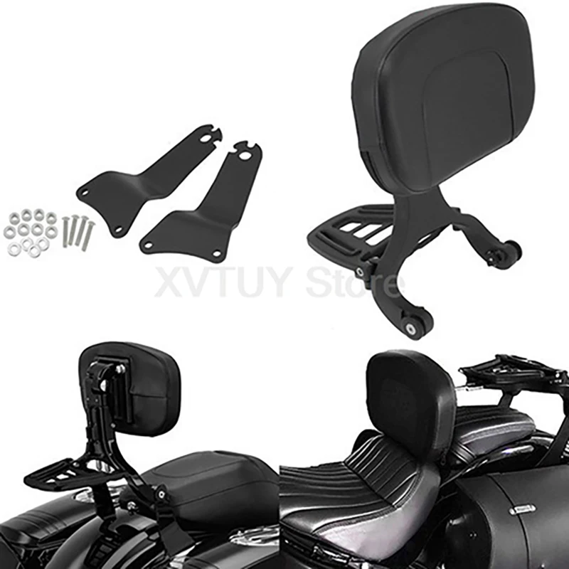 

Для Harley-Davidson Glide 1997-2023 Moto Rider черная складная выдвижная многоцелевая накладка на спинку водителя и пассажира