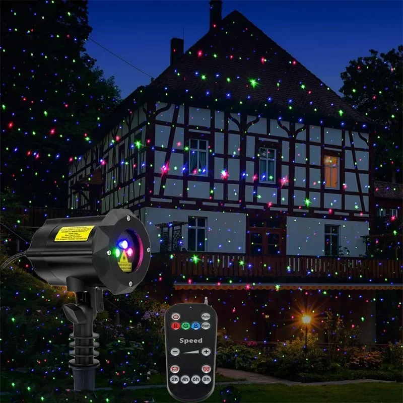 Full Sky Star Laser Projector Firefly Laser Light Landscape Lighting Christmas Party LED Stage Light Outdoor Lawn Laser Lamp