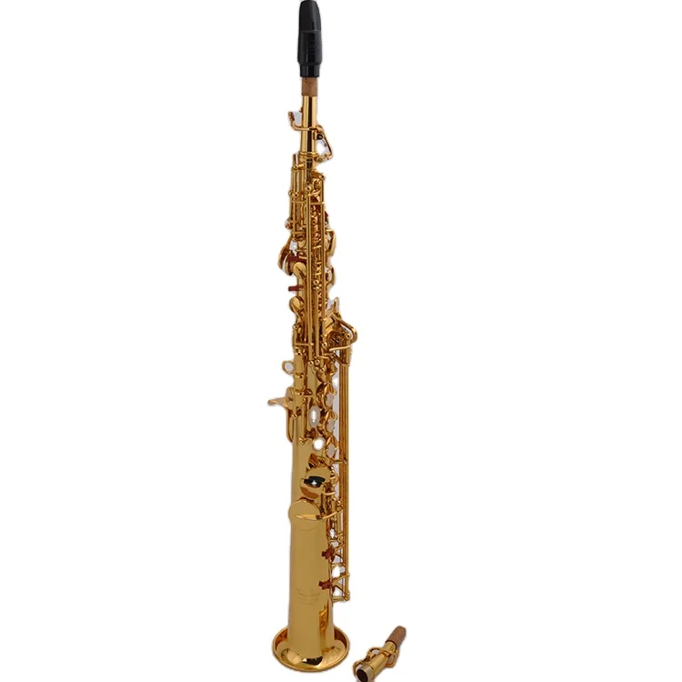 

School and Band Choose Good Quality Nice Price Gold Lacquer Color Soprano Saxophone