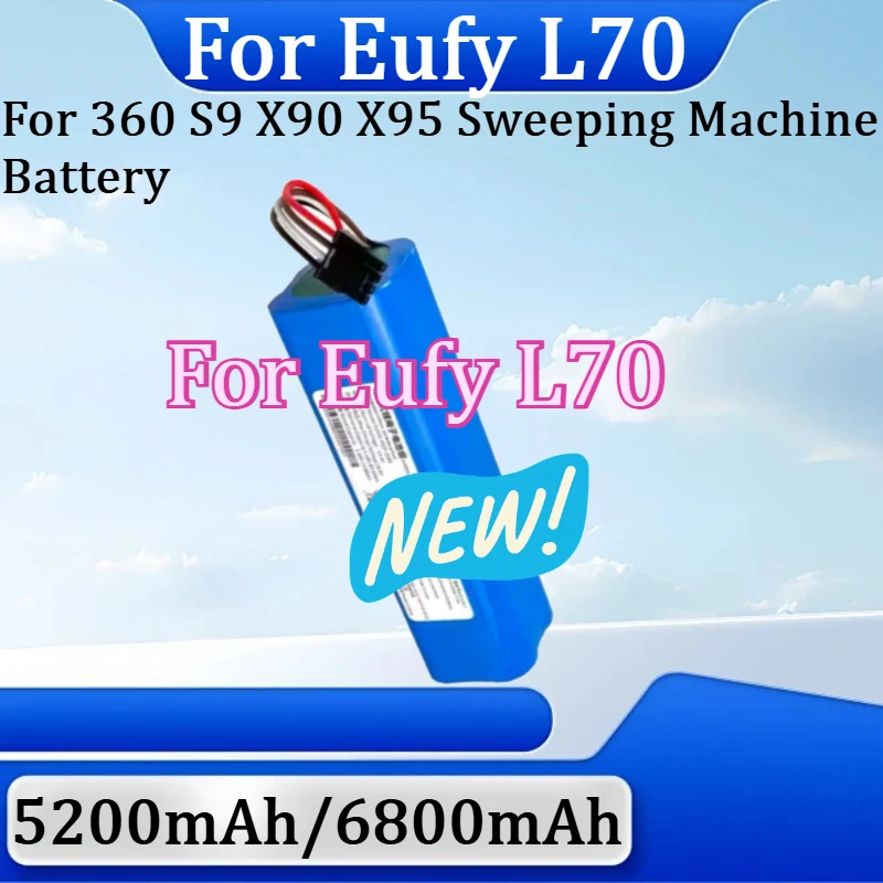 

Аккумулятор для робота-пылесоса Eufy L70, совместимый с 360 S9, X90, X95, X90, новый, 5200 мАч/6800 мАч