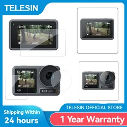 TELESIN Tempered Film For DJI Osmo Action 3 Screen Protector Lens Protective Glass Dustproof for Action 3 Camera Accessories