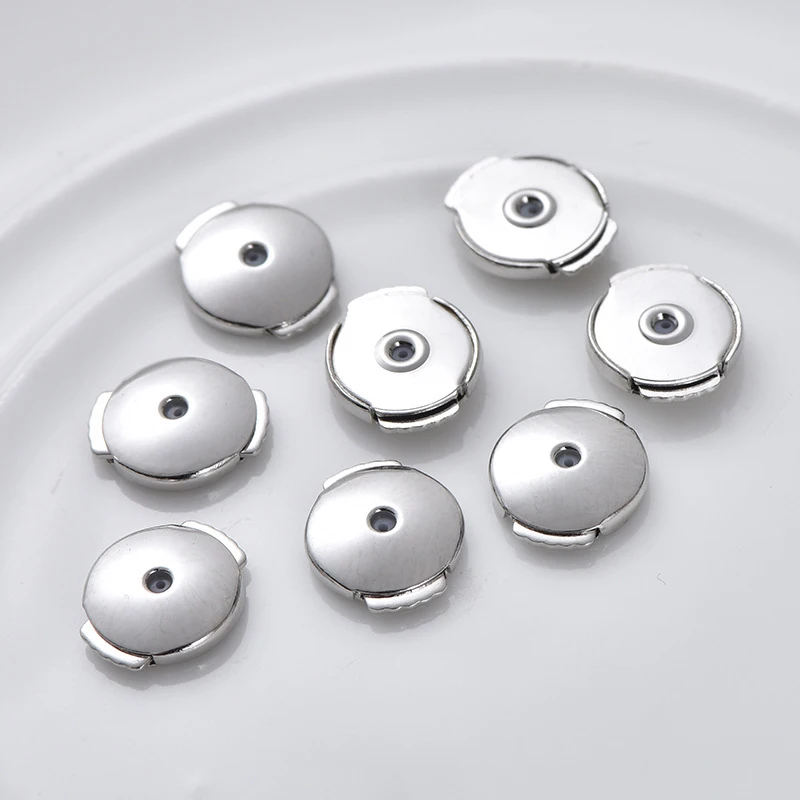 4/8 Stück 18K vergoldete runde Ohrringverschlüsse für DIY-Ohrstecker, Stopper, Schmuckzubehör, Komponenten – Detail 5