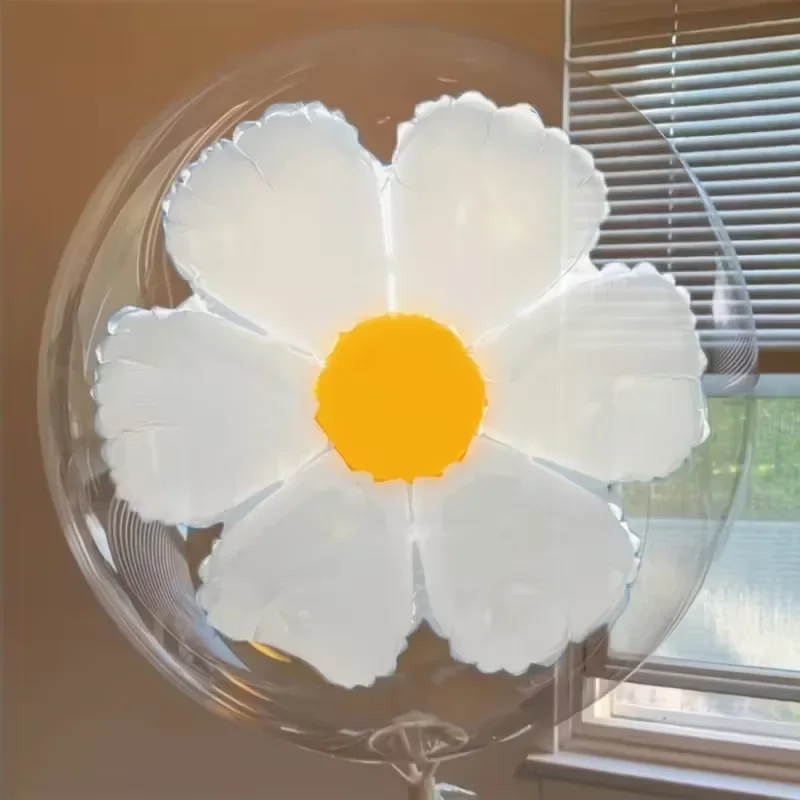 PAV فقاعة ديزي زهرة الألومنيوم احباط بالونات لعيد ميلاد الزفاف استحمام الطفل لوازم ديكور الحفلات يدعم نفخ الهيليوم