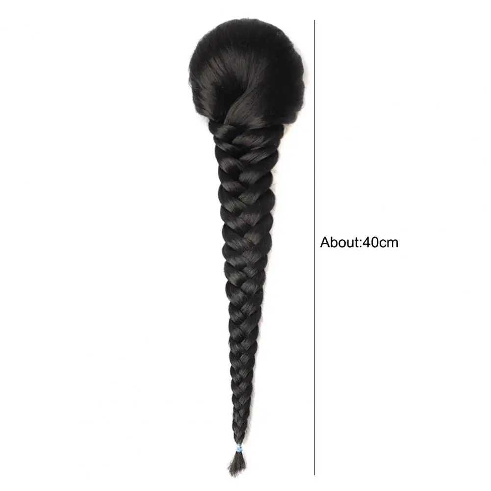 40cm Braid Plaited Women Hairpiece Extending Hairs Long Fishbone Drawstring Hairpiece Synthetic Ponytail Clip In Hair For Female