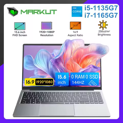 Markut Laptop 15.6 Inch Portable Notebook With Intel CPU I7-1165G7 No RAM No SSD 1920*1080 FHD Display Laptop - German Keyboard
